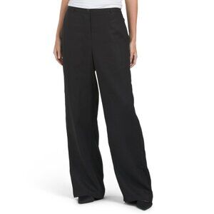 TORN BY RONNY KOBO Black/White Lena Linen Blend Pants